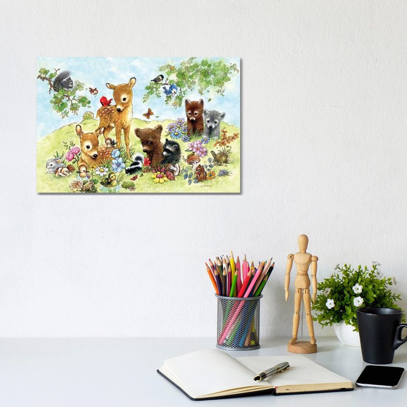Field Of Critters - Wrapped Canvas Print, 20.32 cm H x 30.48 cm W