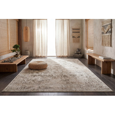 Tapis oriental ivoire / gris Lana
