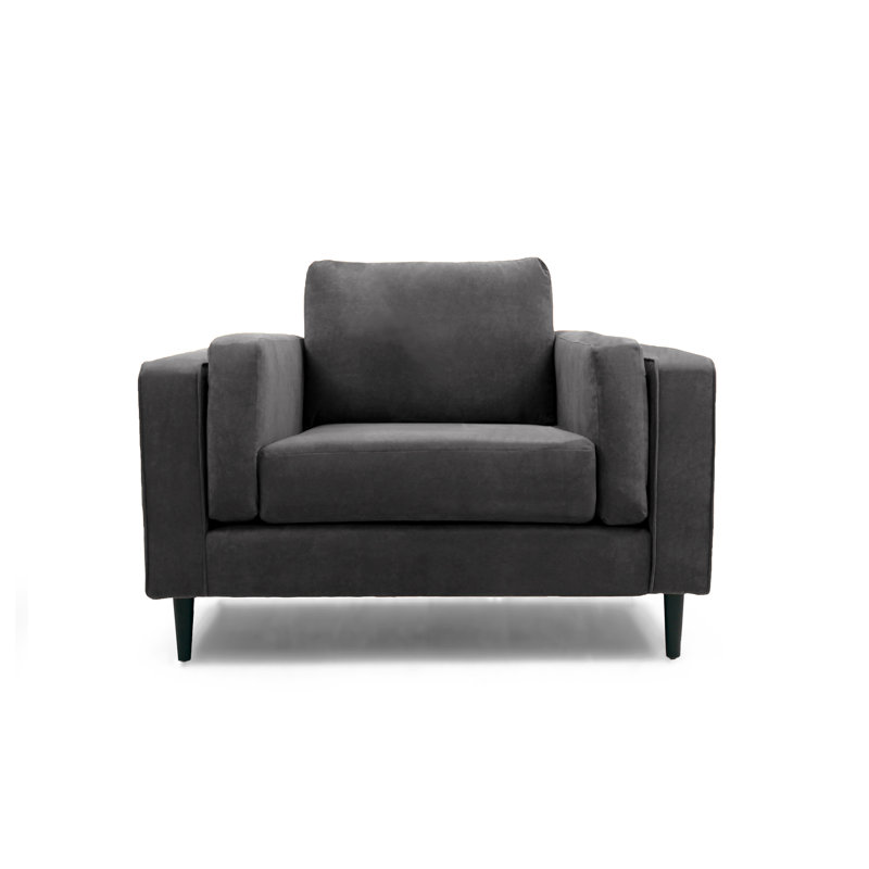 Deavian Velvet Armchair, Anthracite