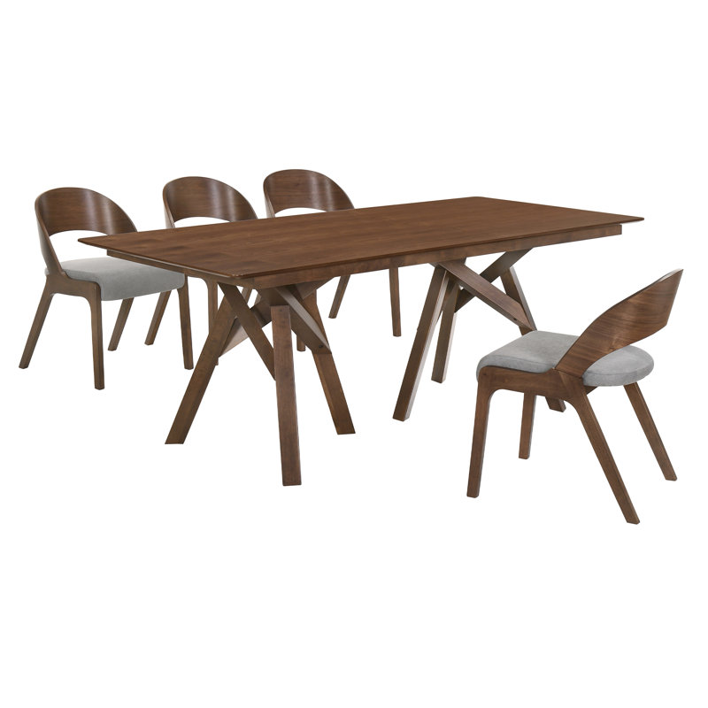 Ensemble de salle à manger 5 pièces Schott, Noyer
