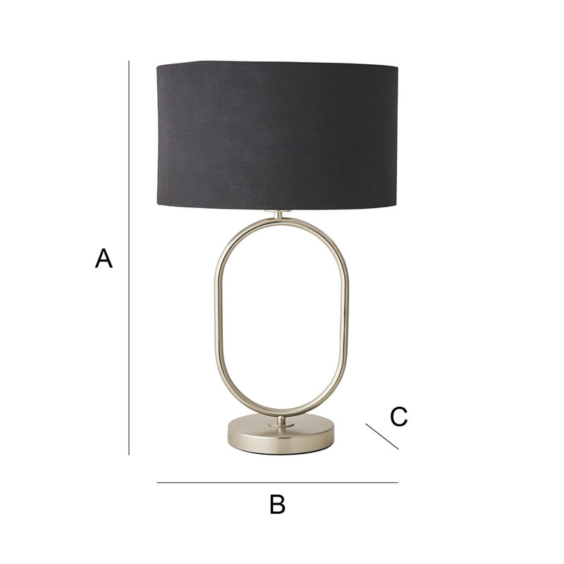 Suejin Metal Table Lamp, Black