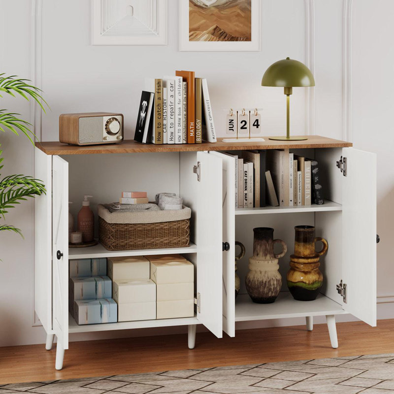 4 - Door Accent Cabinet, White