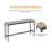 Long Bar Table Set with 3 PU Upholstered Bar Stools - Industrial Style for Kitchen & Living Room-1223867193