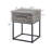 Celestial Contemporary Storage End Table, Gray