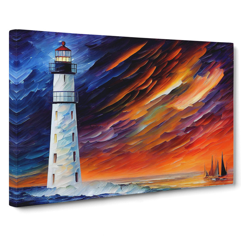 Lighthouse Painting Vol.3 Abstract - Wrapped Canvas, 40cm H x 60cm W x 3cm D
