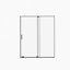 56-60" W X 72" H Semi-Frameless Sliding Shower Door, 5/16"(8Mm) Clear SCGG Tempered Glass, Matte Black Finish, Cut Adjustable Width 4"