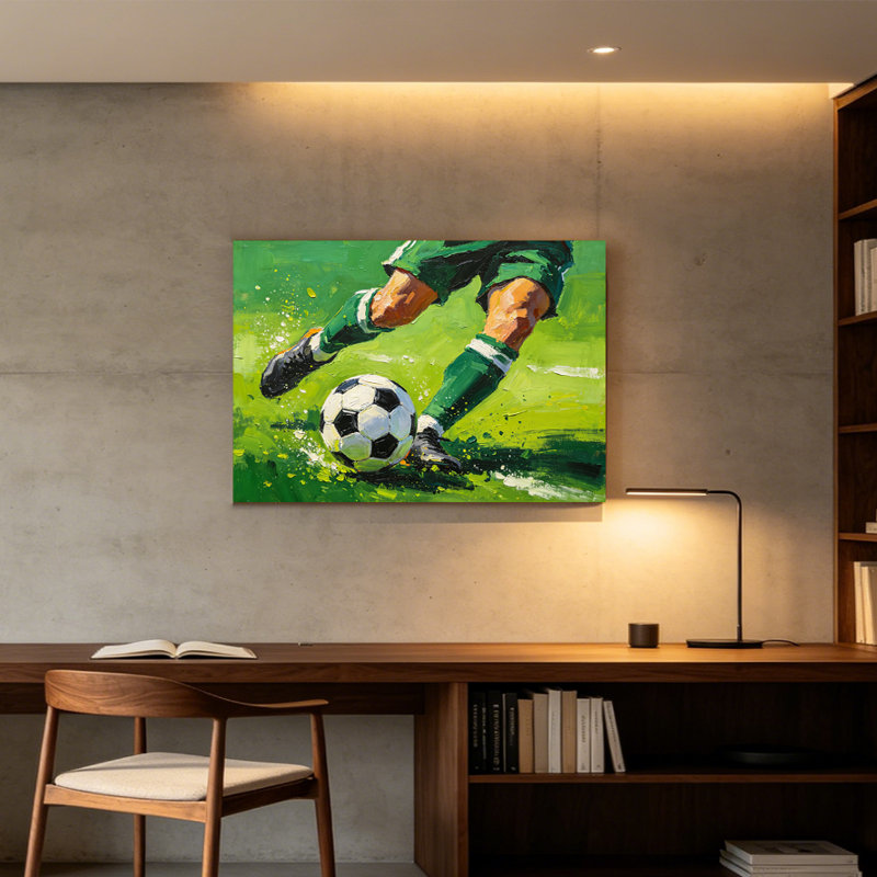 Reproduction d'art sur toile, "Greenball", H 36 po x l 48 po