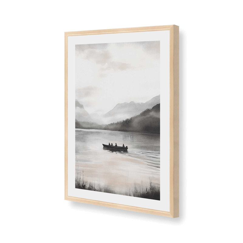 Misty Crossing Framed Print, 11" H x 9" W, Raw Maple