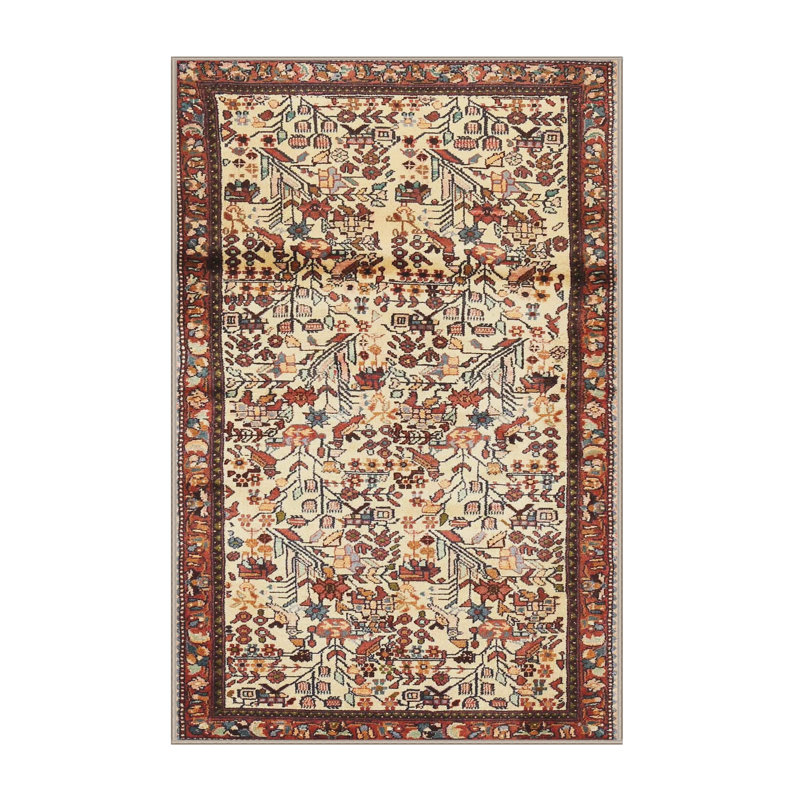 Tapis beige Southwestern, Rectangle 8 pi x 12 pi