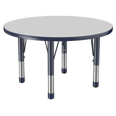 Round T-Mold Adjustable Height Activity Table