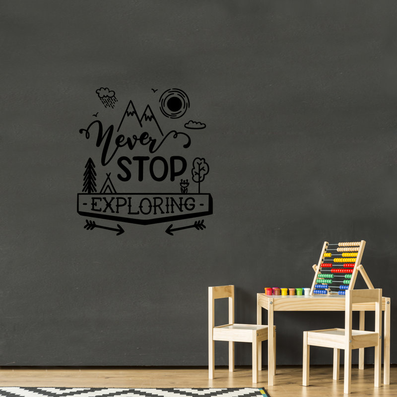 Text & Numbers Wall Decal, Black