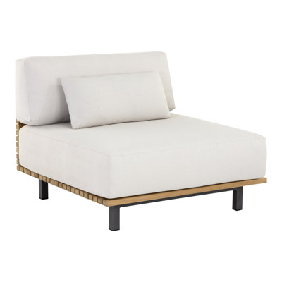 Geneve Outdoor Teak Armless Lounge Chair