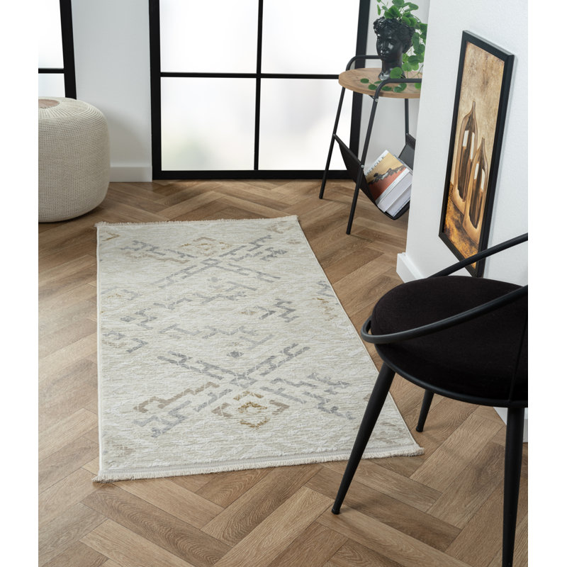Sophie cream Rug, Rectangle 80 x 150cm