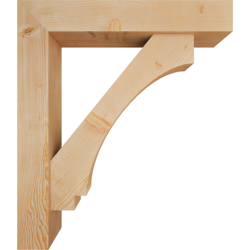 Support de bloc lisse l 7 1/2 po x P 38 po x H 44 po avec support décalé, sapin Douglas, 44 x 38