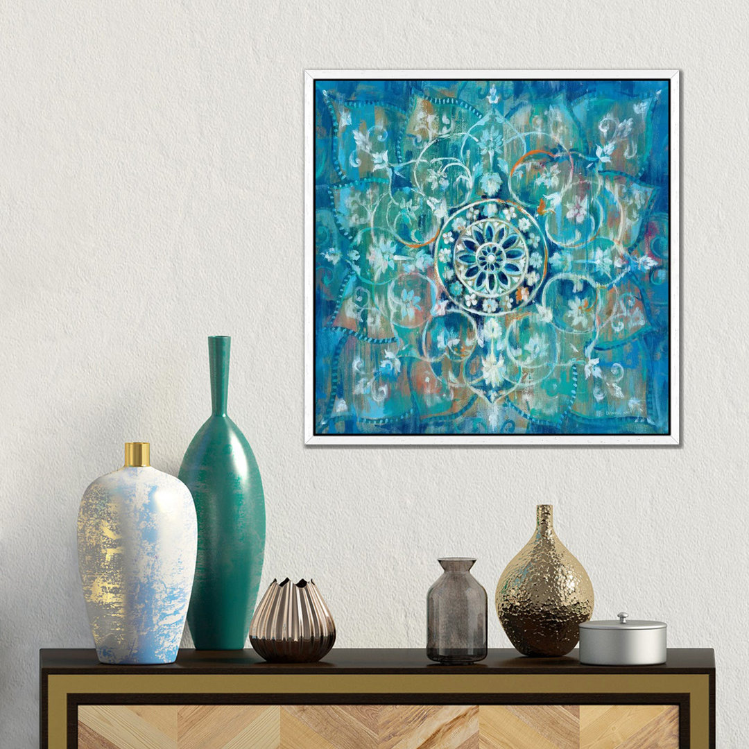 Mandala In Blue I von Danhui Nai - Galerie-verpackte Leinwand Giclée auf Leinwand