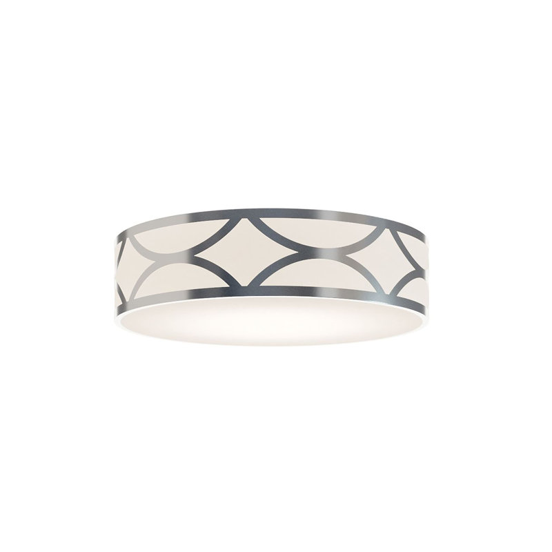 Jasvant Acrylic Flush Mount, 5" H x 20" W x 20" D, Painted Nickel