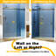 Porte de douche coulissante simple à fermeture en douceur 56 "- 60" x 76 "avec verre trempé 1/4"-112908164