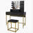 Luxurious Three-Layer Dressing Table Set with Illuminated Mirror and Ample Storage