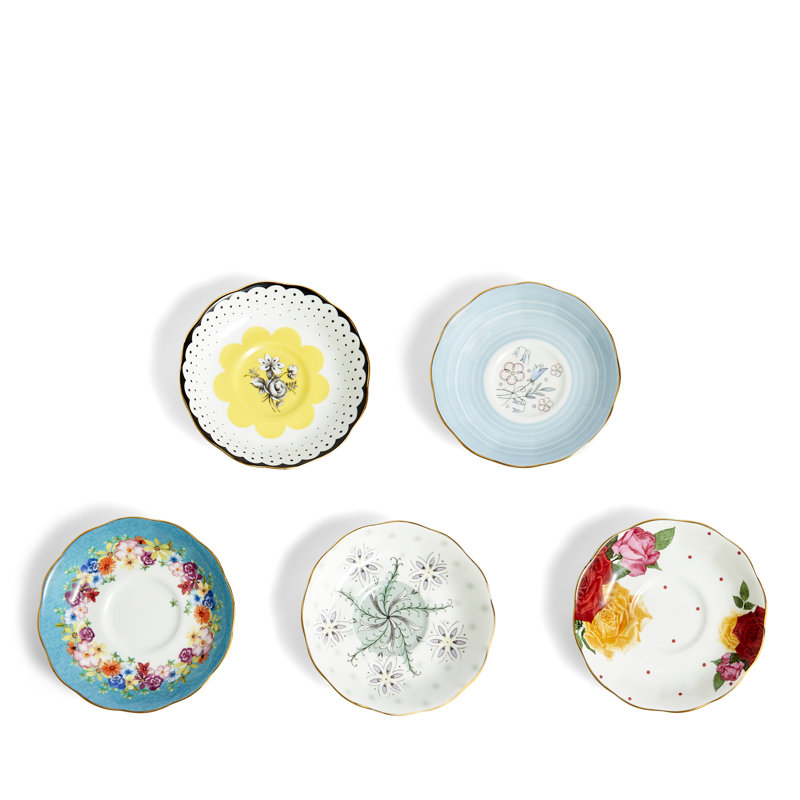 Royal Albert 100 Years Teacup & Saucer 1920 - 1960, Set of 5