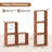 2 PCS 3 Cube Storage Organizers Stackable Bookcase Shelves for Small Spaces Teak