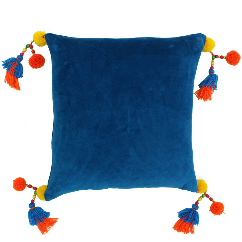 Geometric Square Pillow Cover, Teal