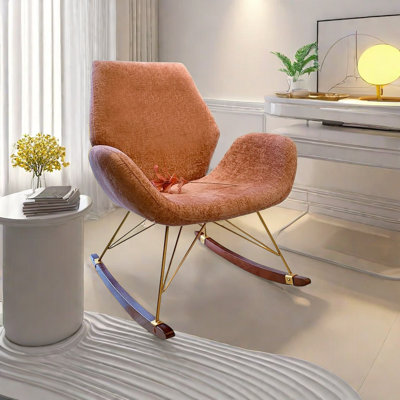 Chaise berçante moderne en bois massif Nordic