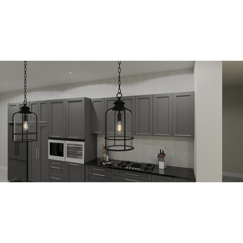 Luminaire suspendu de style lanterne à 1 lumière Aanijah