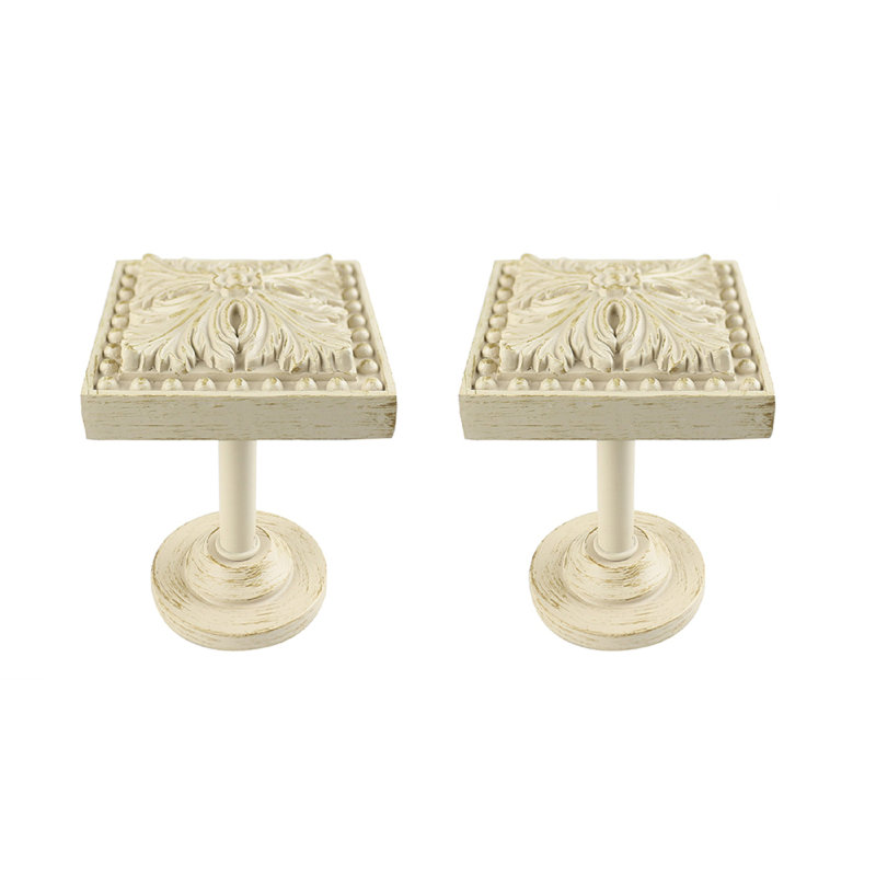 Abrielle 2.75'' Curtain Holdback, Gilded French White