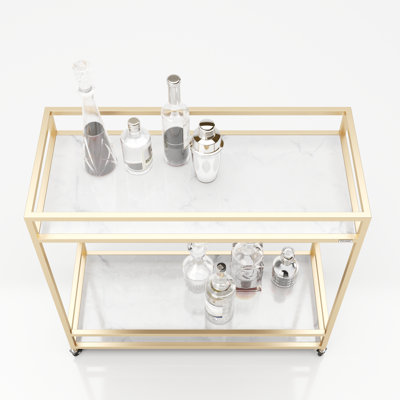 Ginger Metal Bar Cart