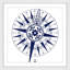 Blue Compass - Print on Canvas-17790707