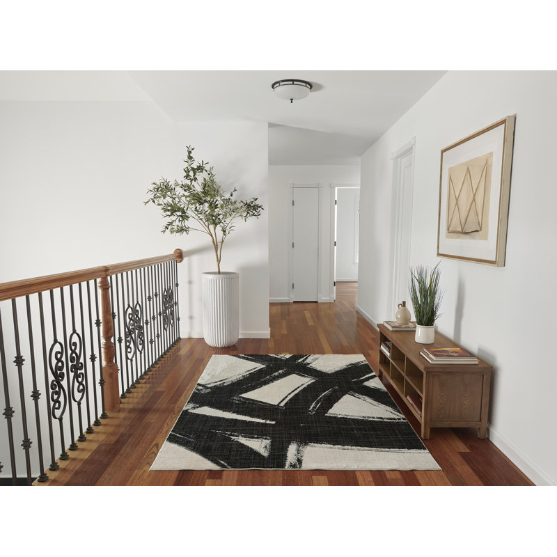 Avyaan Abstract Indoor Rug, Rectangle 3'11" x 5'7"