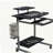Compact Computer Cart With Storage, Espresso