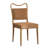 Mid-Century Velvet Upholstered Dining Chair with Wood-Grain Metal Frame-513830238-513830177