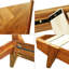 Cadre de lit en bois massif Gazelle avec tête de lit à motif artistique, grand lit, caramel-1931408255-1931408254