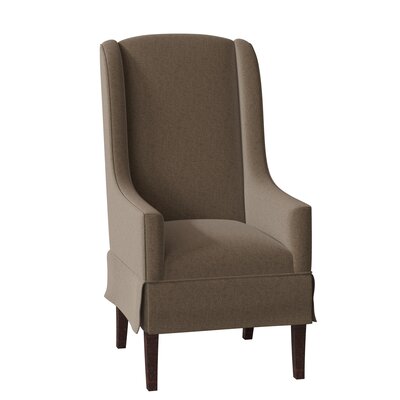 Reed Upholstered Wingback Arm Chair -  Fairfield Chair, 6086-04_ 8789 06_ Espresso