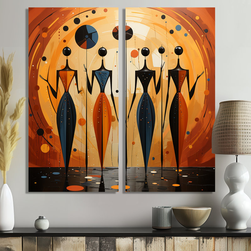 Art africain sur toile, "African Soulful III", 20" H x 24" W, Wrapped Canvas, Does Not Apply