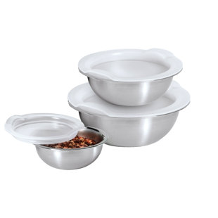 COOK WITH COLOR Prep Bowls with Lids- Deep Mixing Bowls Nesting Plastic  Small Mixing Bowl Set with Lids (Ros)