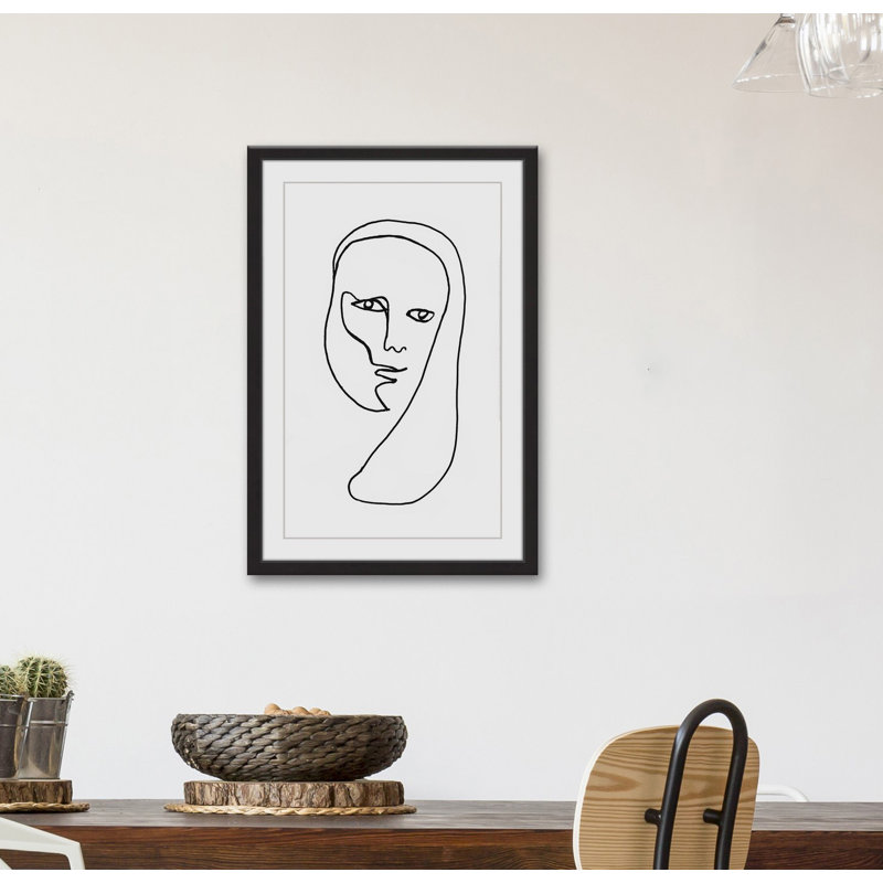 « enigmatical », reproduction d’impression encadrée, H 18 po x l 12 po