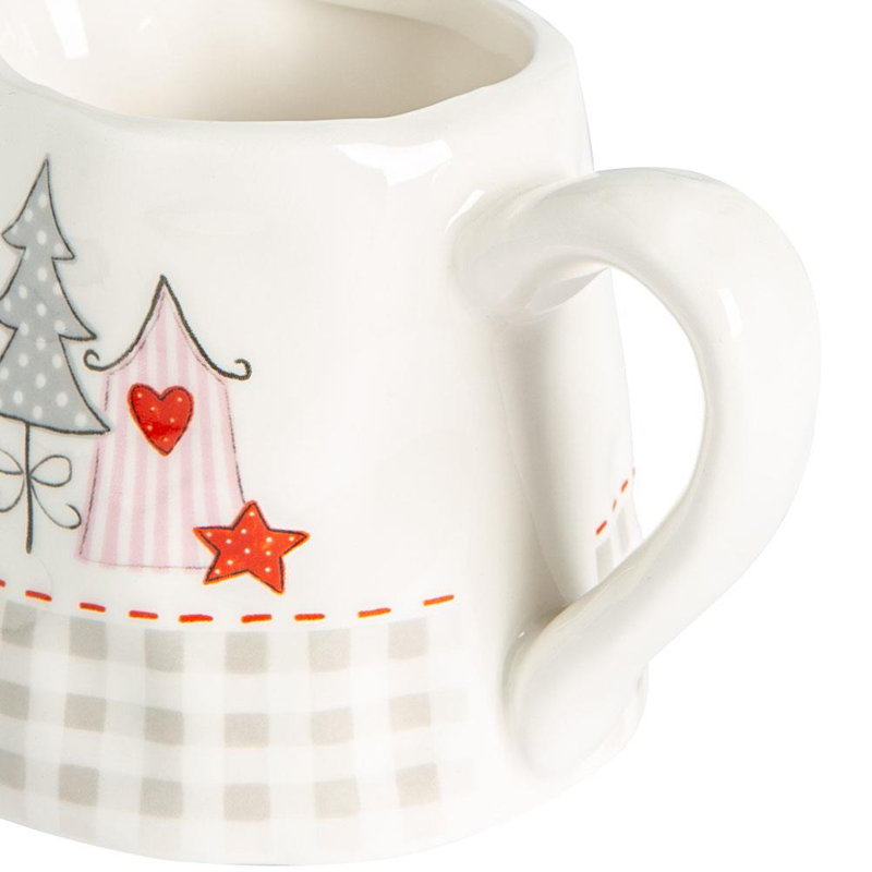 Nicola Spring - Patchwork Christmas Milk Jug - 200ml - White