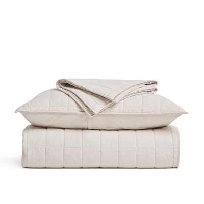 100% Cotton Box Stitch Quilt Set