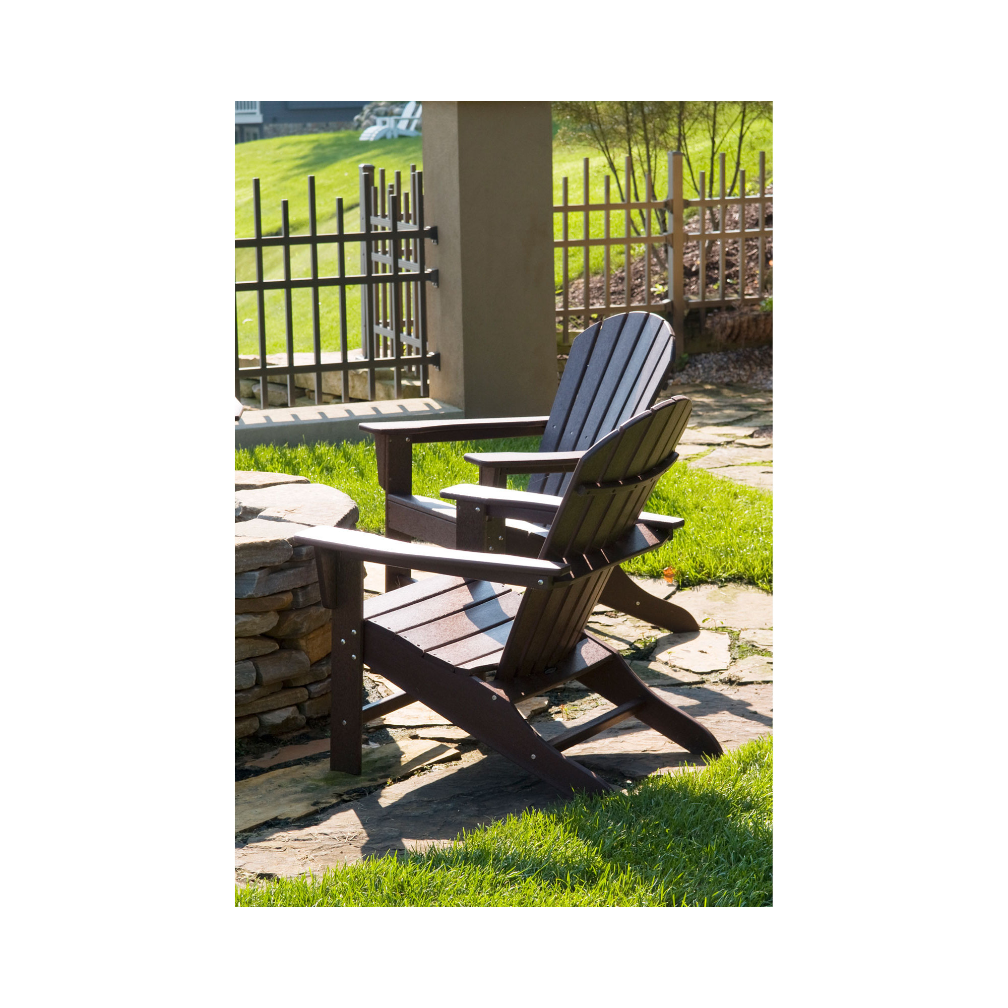 POLYWOOD South Beach Outdoor Adirondack Chair, Mahogany