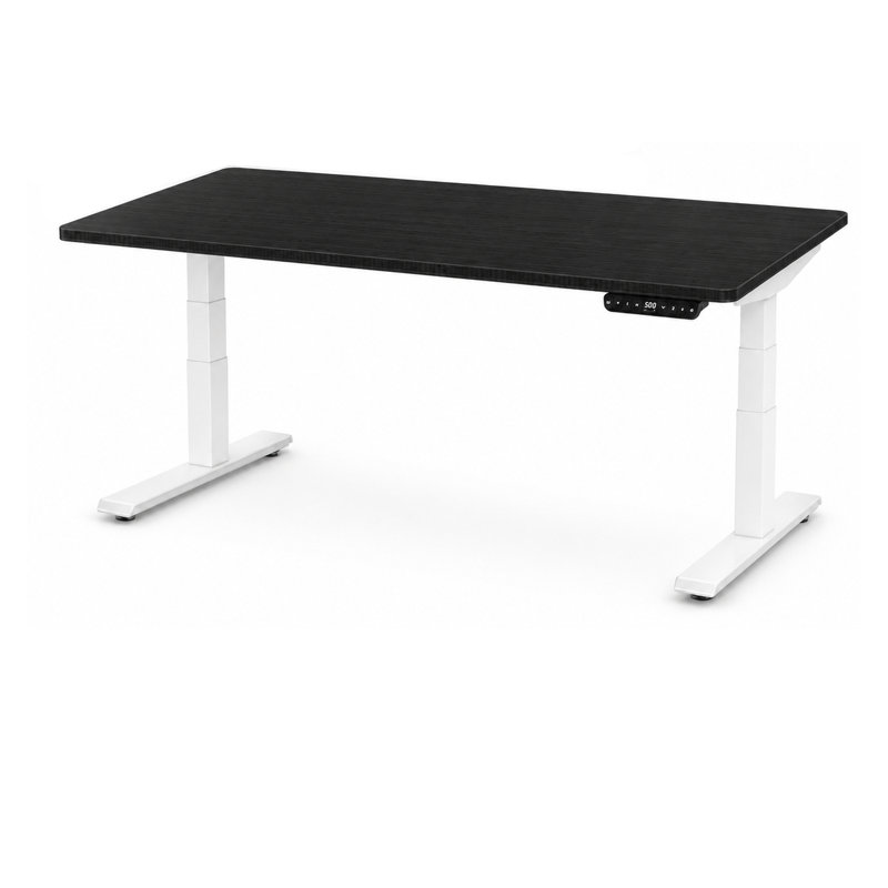 Bureau assis-debout électrique Rise Up à double moteur avec plateau en bambou, H 49,2 po x l 60 po x P 30 po