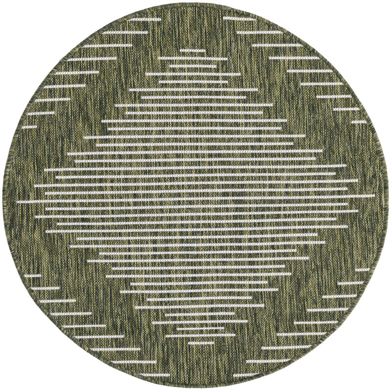 Tapis d'intérieur tissé à la machine Dex, Rond 3 pi 3 po