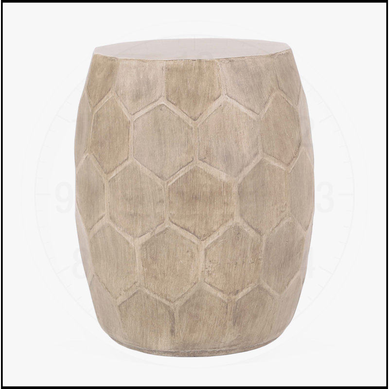 Outdoor Lightweight Concrete Side Table with Artistic Flair and Versatile Functionality