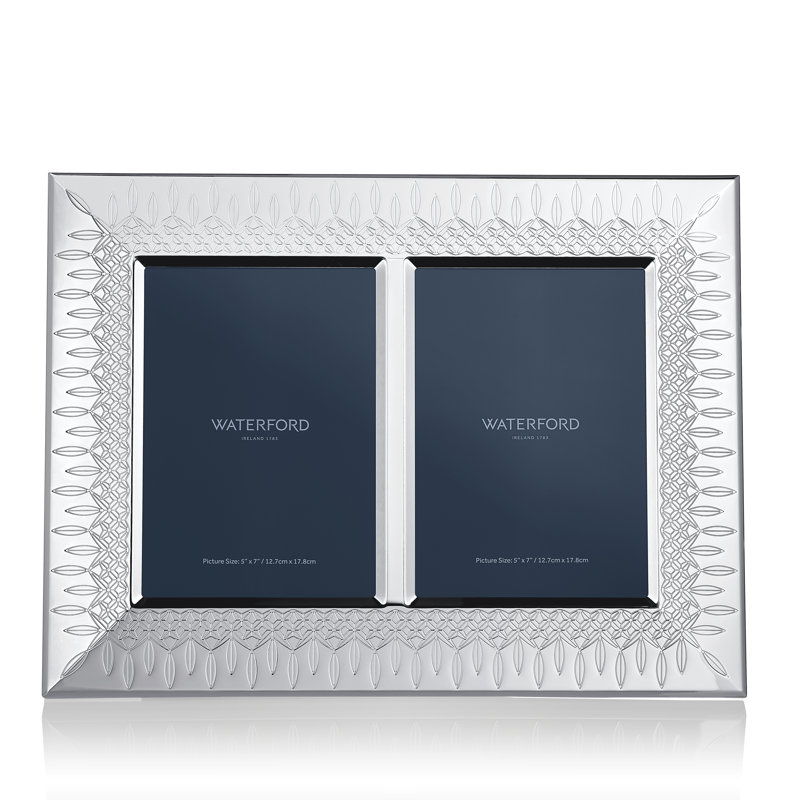 Lismore Silver 5x7in Double Photo Frame