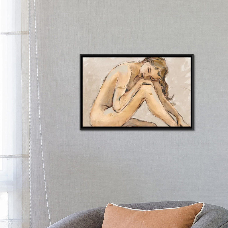 «Laying Low I», reproduction sur toile, H 18 po x l 26 po x P 1,5 po, Toile avec cadre noir, Pas de tapis