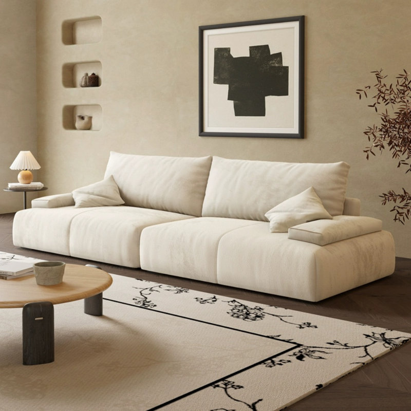 Simple Retro Sofa, Off-white