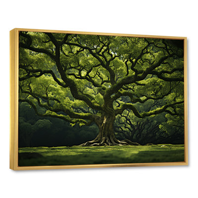 Chêne vert, puissance de la forêt - art mural grand chêne