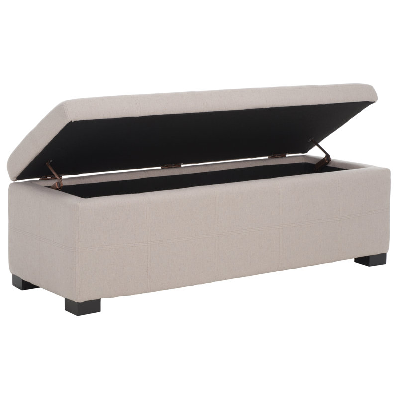 Maiden Linen Upholstered Storage Bench