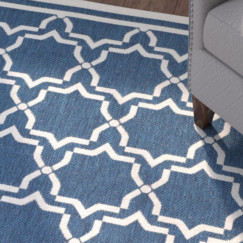 Tapis d'intérieur / extérieur à motif géométrique Dirks Performance, Rectangle 6 pi 7 po x 9 pi 6 po